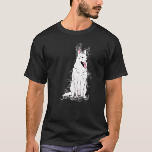 T-shirt Water Splash Proton Science White German Shepherd