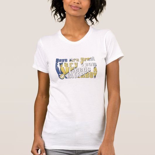 T-shirt Waterboy Volleball en bleu et jaune (Devant)