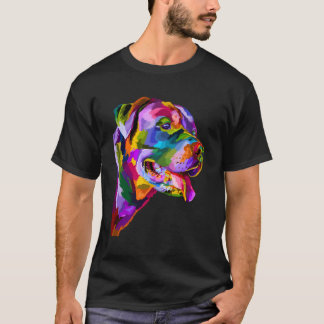 T-shirt Watercolor American Staffordshire Bull Terrier Art