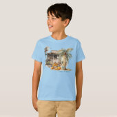T-shirt Watercolor Beach Thanksgiving (Devant entier)