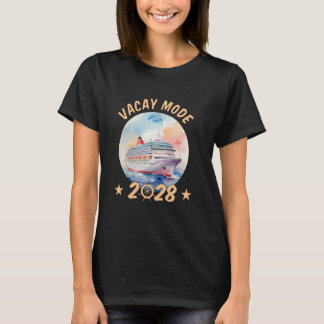 T-shirt Watercolor Cruise Ship Art Famille Vacay M
