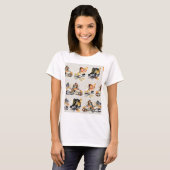 T-shirt Watercolor Ice Skates with Autumn Leaves Pattern   (Devant entier)