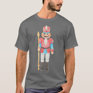T-shirt Watercolor Nutcracker Père Noël Christmas Tree Lum