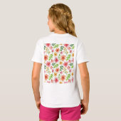 T-shirt Watercolor Pink Flowers Pattern-69677 (Dos entier)