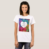 T-shirt Watercolor Rainbow Mandala With Heart (Devant entier)