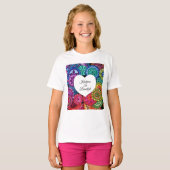 T-shirt Watercolor Rainbow Mandala With Heart (Devant entier)