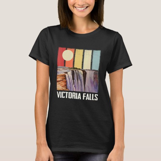 T-shirt Waterfall Africa Victoria Falls Souvenir Zimbabwe  (Devant)
