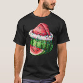 T-shirt Watermelon Christmas Tree Lights Xmas Fruit Waterm (Devant)