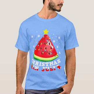 T-shirt Watermelon Christmasree Noël En Juillet garçon