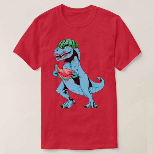 T-shirt Watermelon Dinosaur One in a Melon Rex Summer Fru (Design devant)