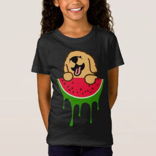 T-Shirt Watermelon Golden Retriever, Amoureux des chiens,