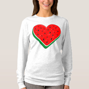 T-shirt Watermelon Heart Valentine's Day Free Palestine
