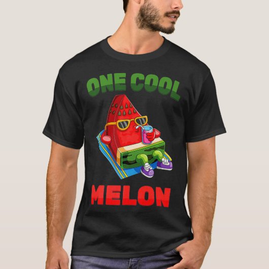 T-shirt Watermelon - One Cool Melon - Summer - Vegan - Fru (Devant)