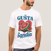 T-shirt Watermelon Retro "Me Gusta Sandía" Summer Tee (Devant)