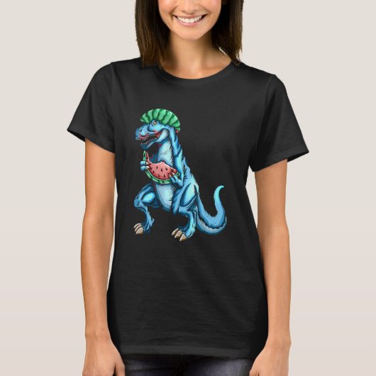 T-shirt Watermelon  rex Dinosaur Dino Fan Melon (Devant)
