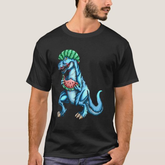 T-shirt Watermelon  rex Dinosaur Dino Fan Melon (Devant)