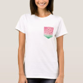 T-shirt Watermelon Summer Fun Print Pocket Femmes (Devant)