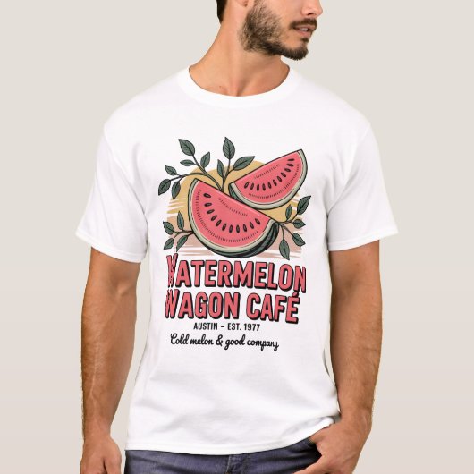T-shirt Watermelon Wagon Café (Devant)