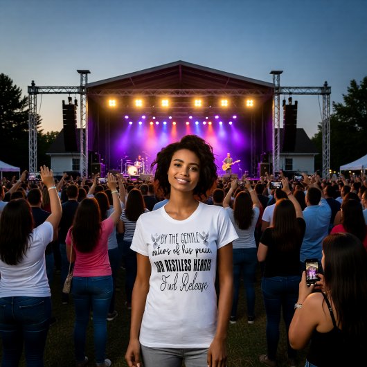 T-shirt Waters of His Peace Restless Hearts Release Tee