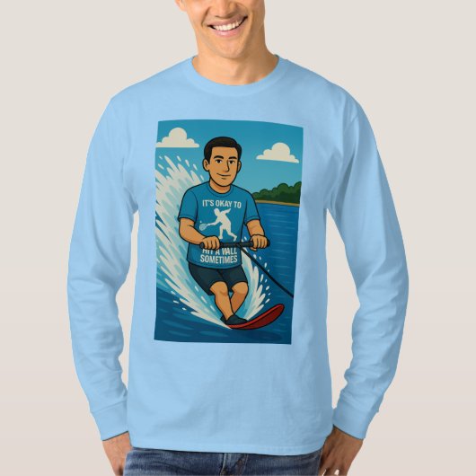 T-shirt Waterskier with a racquetball shirt (Devant)