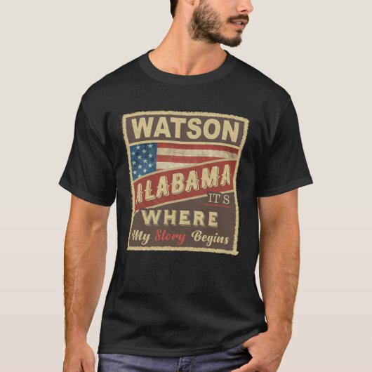 T-shirt WATSON, AL C'est là que commence mon histoire (Devant)