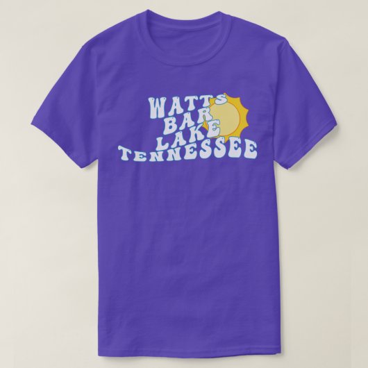 T-shirt Watts Bar Lake Tennessee Retro Wavy 1970 Texte (Design devant)