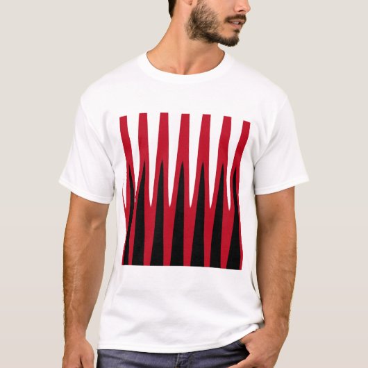 T-shirt Wave Design rouge (Devant)