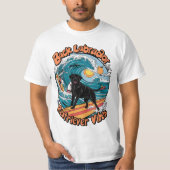 T-shirt Wave Rider Black Labrador Retriever Pup (Devant)