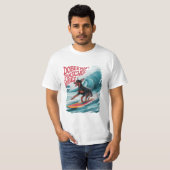 T-shirt Wave Rider : Doberman Pinscher Dog Surf en style (Devant entier)