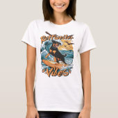 T-shirt Wave Rider Rottweiler Dog Surf Adventure (Devant)
