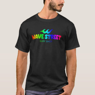 T-shirt Wave Street Classic Rainbow Waves Beach Surf Shop