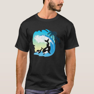 T-shirt Waves Beach Animal Aquarist Killer Whale Tropi