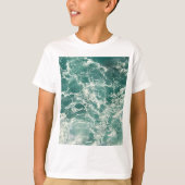 T-shirt Waves Blue Green (Devant)