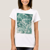 T-shirt Waves Blue Green (Devant)