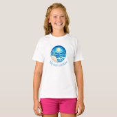 T-shirt Waves, sun, shell (Devant entier)