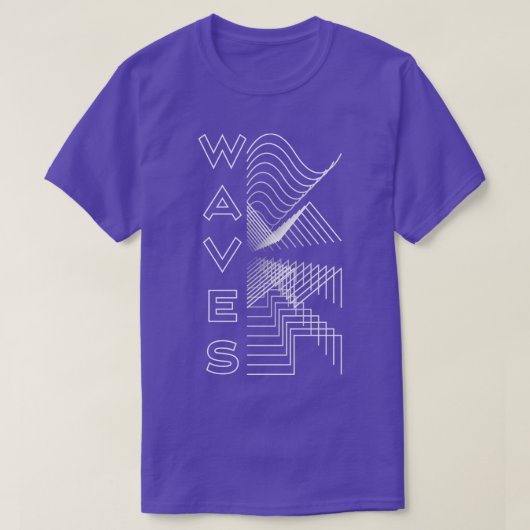 T-shirt Waves Waveform Audio Analog Design Cadeau modulair (Design devant)