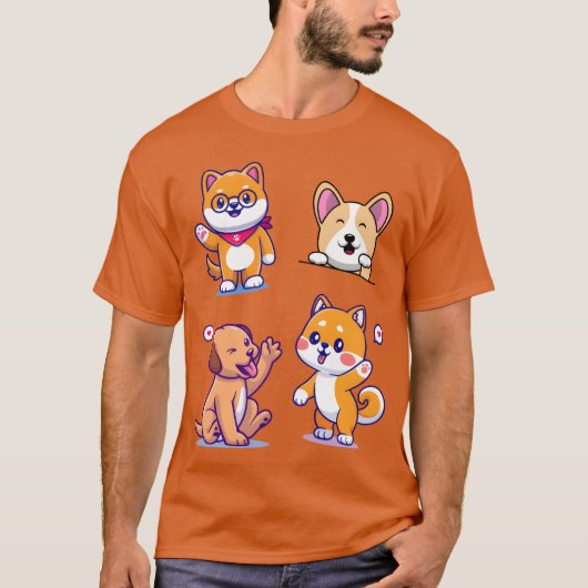 T-shirt Waving Chien vintage rétro (Devant)