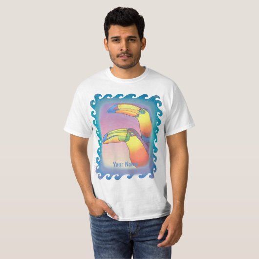 T-shirt Wavy Two Toucans (Devant entier)
