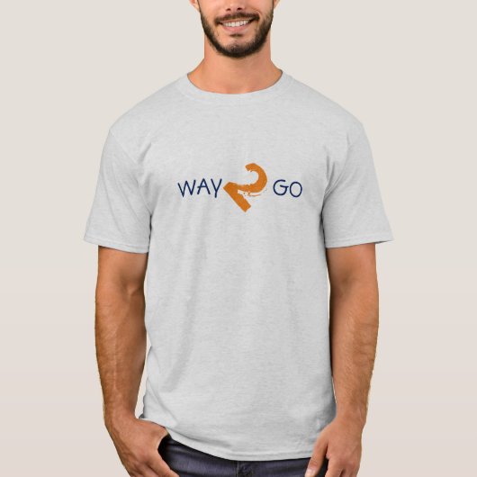 T-shirt WAY2GO bleu orange (Devant)
