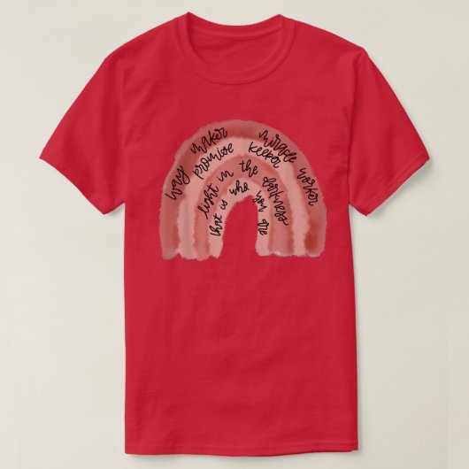 T-shirt Way Maker Miracle Worker Promesse Keeper Light Jes (Design devant)