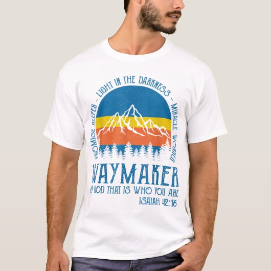 T-shirt Waymaker Miracle Travailleur Jésus Christ Christia (Devant)