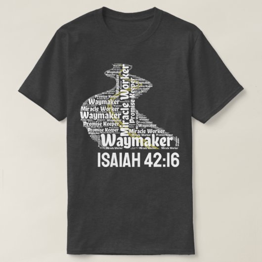 T-shirt Waymaker Promesse Keeper Miracle Worker Christian (Design devant)