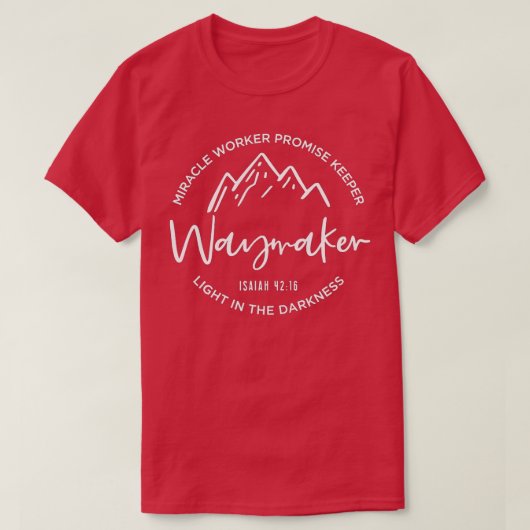 T-shirt Waymaker Promesse Keeper Miracle Worker Christian (Design devant)
