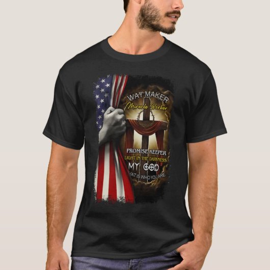 T-shirt Waymaker Promesse Keeper Miracle Worker Christian (Devant)