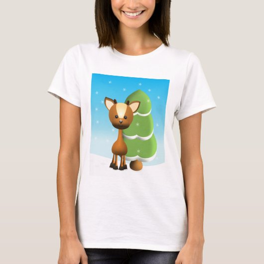 T-shirt Wayne Deer dans la neige (Devant)