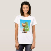 T-shirt Wayne Deer dans la neige (Devant entier)