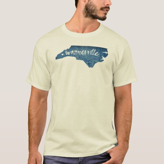 T-shirt Waynesville Caroline du Nord Grain de bois (Devant)