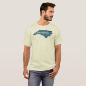 T-shirt Waynesville Caroline du Nord Grain de bois (Devant entier)