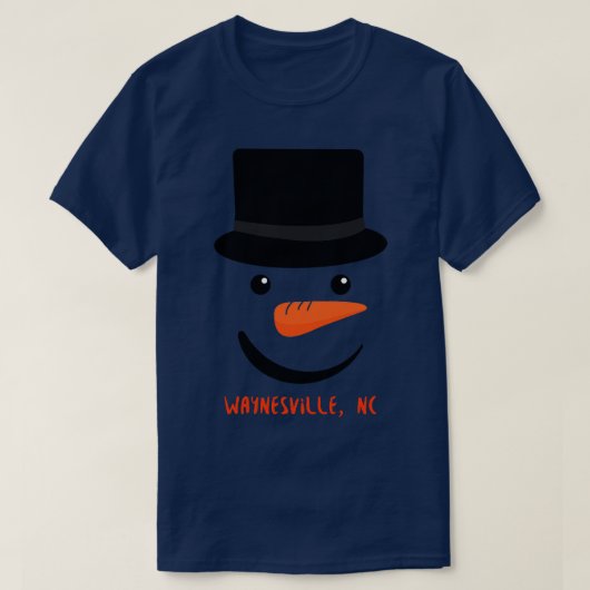 T-shirt Waynesville NC Snowman (Design devant)
