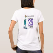 T-shirt WDHOF® 25e anniversaire pour femmes - blan (Dos)